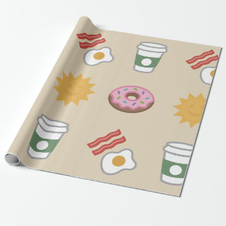 Papier Cadeau Petit déjeuner copieux Papier à envelopper