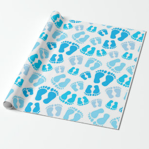 Papier Cadeau Petit garçon pieds bébé