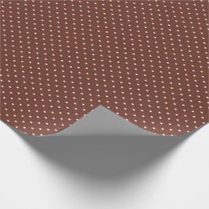 Papier Cadeau Petit motif de point brun savoureux de polka