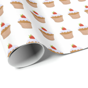 Papier Cadeau Petit pain de fraise