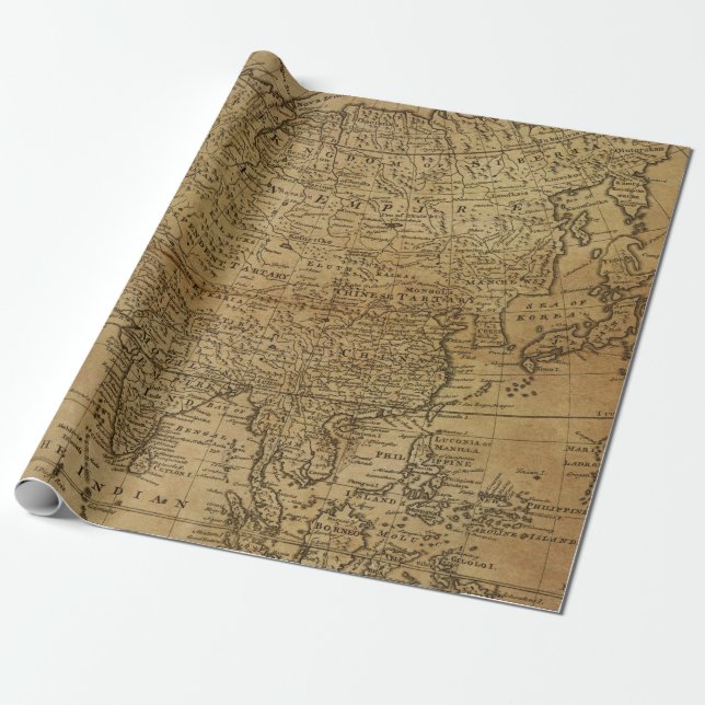 Papier Cadeau Petit pain de papier d'emballage du style 8 de (Déroulé)