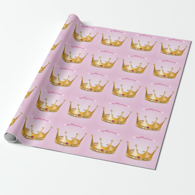 Papier Cadeau Petit papier d'emballage de princesse Crown (Déroulé)