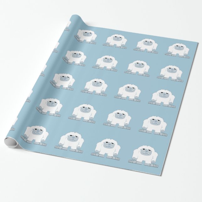 Papier Cadeau Petit Yeti mignon (Déroulé)