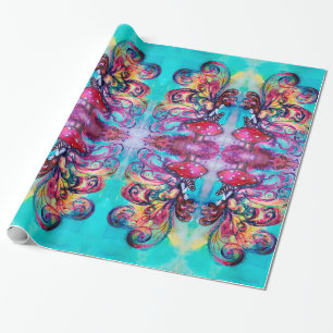 Papier Cadeau PETITE ELF DE CHAMPIGNONS Abstrait Imaginaire figu