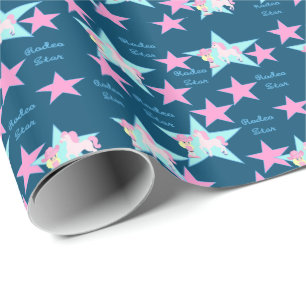 Papier Cadeau Petite Femme Avec Cheval