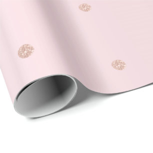 Papier Cadeau Petite Pois Rose rose noire Paste d'or