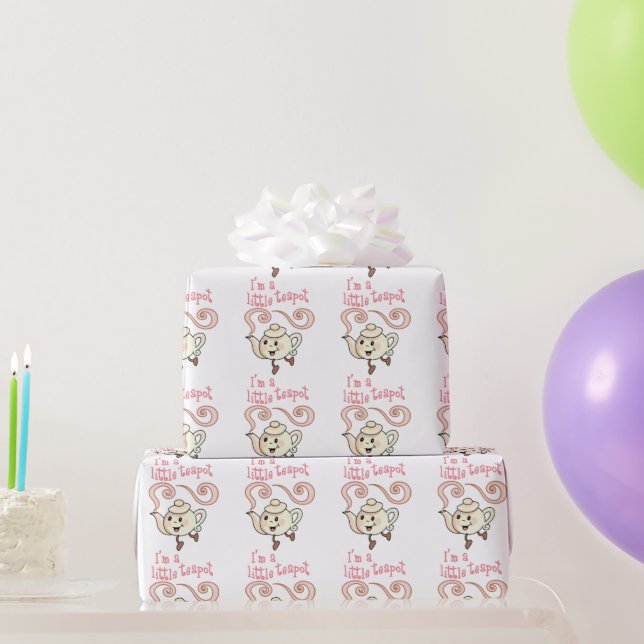 Papier Cadeau Petite théière (Cadeaux de fête)