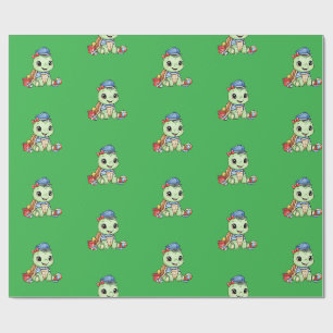 Papier Cadeau Petite Tortue Mignonne
