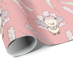 Papier Cadeau Petite Turquie rose Thanksgiving Baby Girl