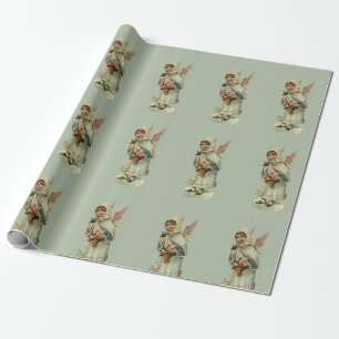 Papier Cadeau Petits anges vintages