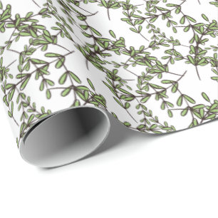 Papier Cadeau Petits Feuilles sur le jardin botanique de Tangled