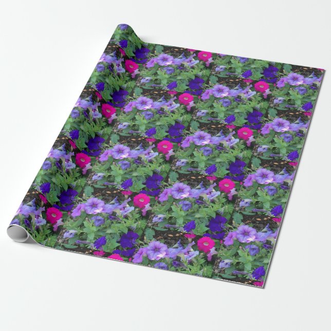 Papier Cadeau Pétunias (Déroulé)