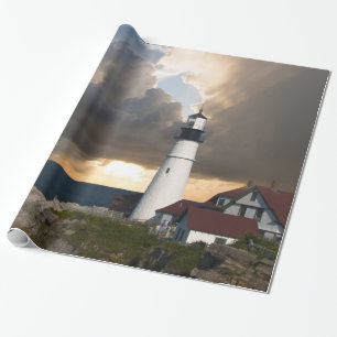 Papier Cadeau Phare dans une tempête