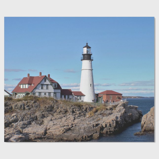 Papier Cadeau Phare principal Maine de Portland (Plat)