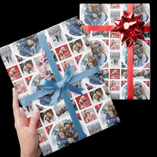 Papier Cadeau Photo Collage Holiday