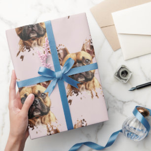 Papier Cadeau Photo de compagnie personnalisée Emballage rose
