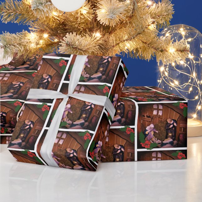Papier Cadeau Photo de la Nativité de Noël (Vacances)