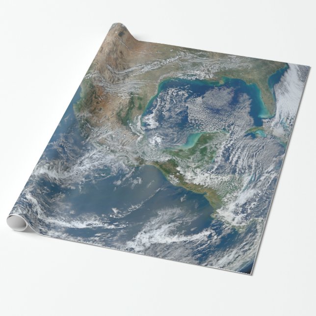 Papier Cadeau Photo de planète de la terre de l'espace (Déroulé)