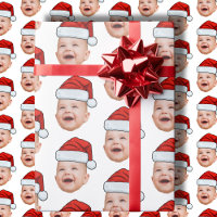 Photo de visage de bébé personnalisé Noël du Père