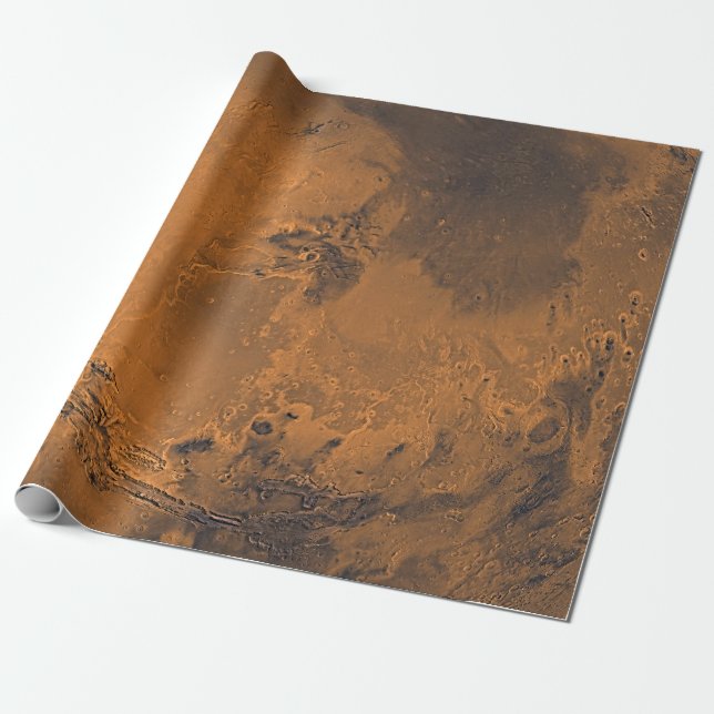 Papier Cadeau Photo extérieure de planète de Mars (Déroulé)