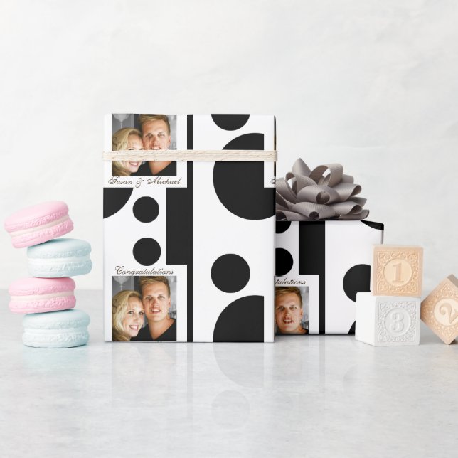 Papier Cadeau Photo famille amis couples PERSONNALISER (Baby Shower)