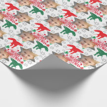 Photo Joyeux Noël personnalisée T-Rex