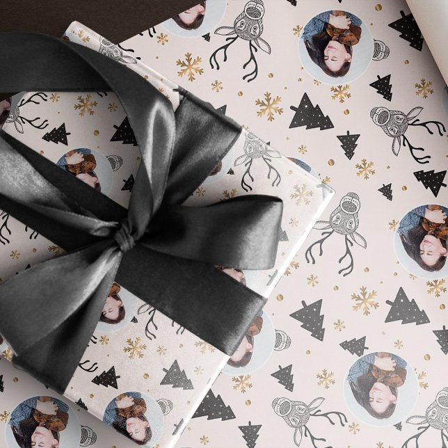 Papier Cadeau Photo Noël moderne (Créateur téléchargé)
