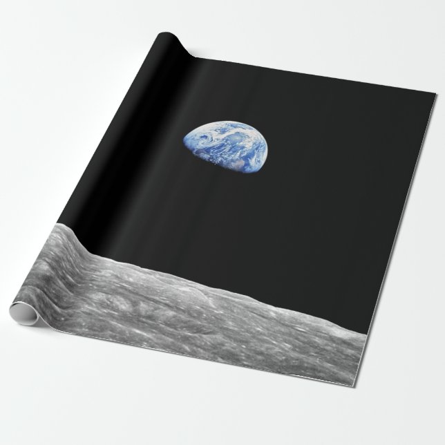 Papier Cadeau Photo Orbite lunaire Apollo 8 de la NASA (Déroulé)