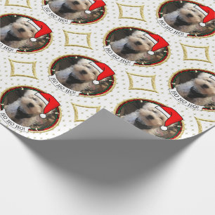 Papier Cadeau Photo personnalisée Noël Père Noël Pet HO HO HO HO