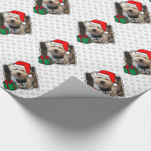 Papier Cadeau Photo personnalisée Noël Père Noël Pet HO HO HO HO
