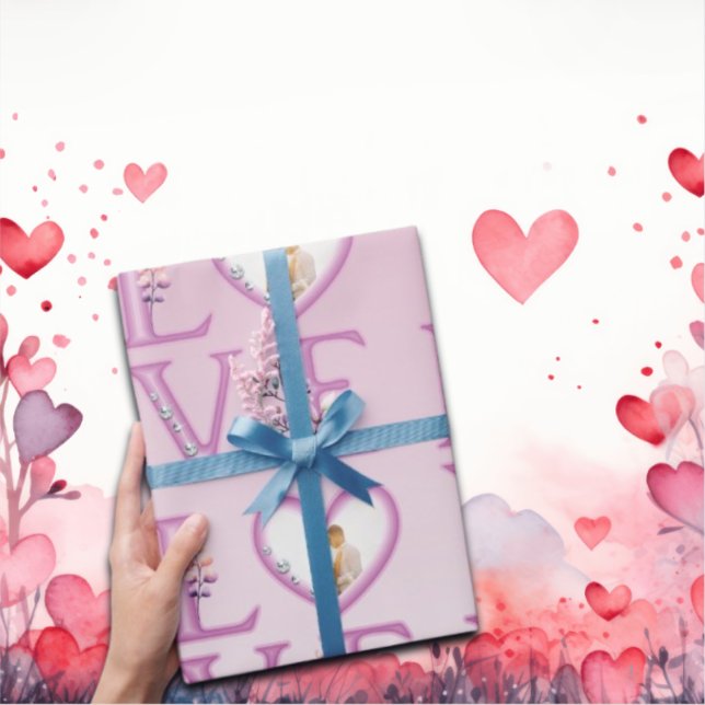Papier Cadeau Photo personnelle du Joyeux Valentin (Créateur téléchargé)