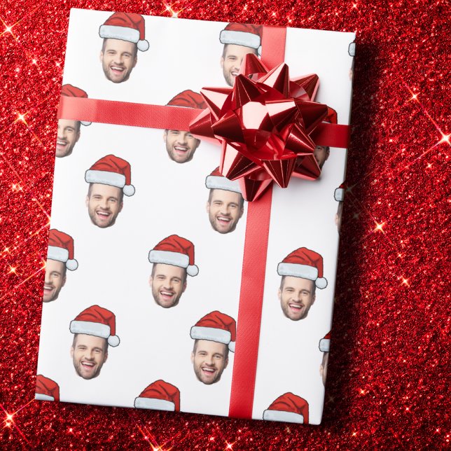 Papier Cadeau Photo sur mesure Santa Hat Cadeau de Noël (Créateur téléchargé)