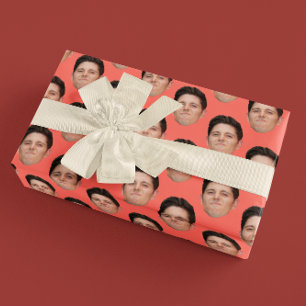 Papier Cadeau Photo visage ou animal de compagnie Coral rose Pap