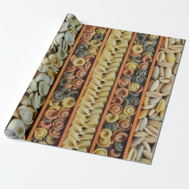 Papier Cadeau photographie de nouilles de pâtes (Déroulé)