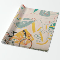 PHOTOGRAPHIE D'ORANGE ET DE VÉLO BLANC