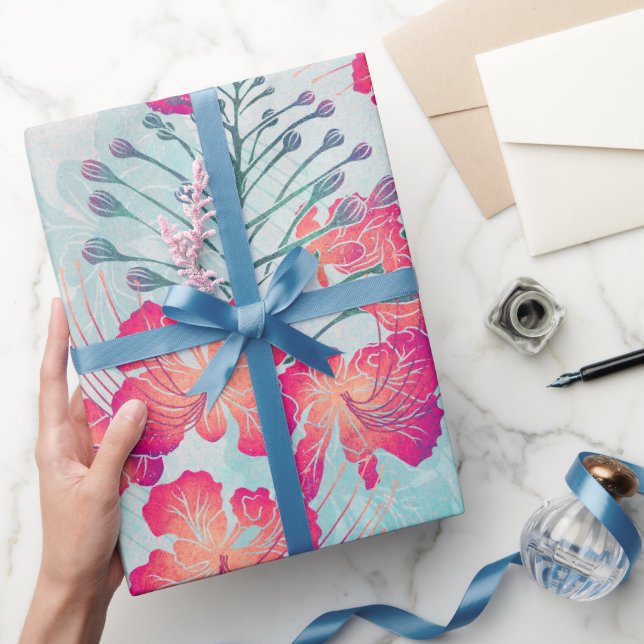 Papier Cadeau Photographie hawaïenne Ohai Alii v2 motif (Cadeaux)