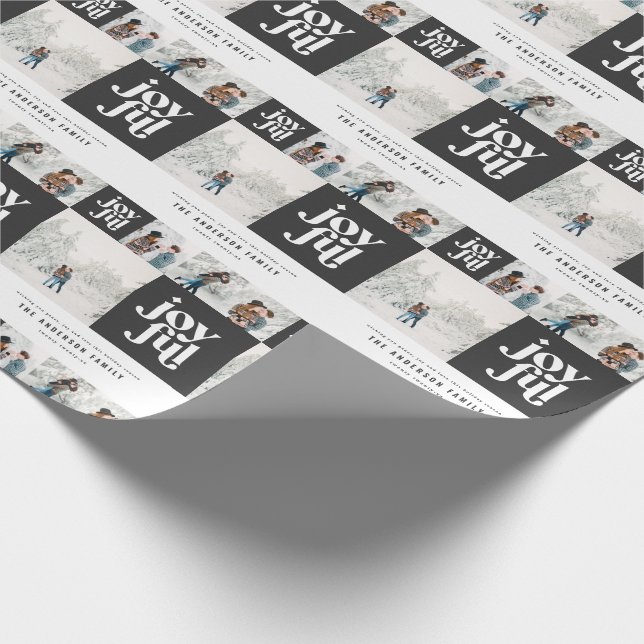 Papier Cadeau Photographie moderne géométrique joyeuse typograph (Coin)