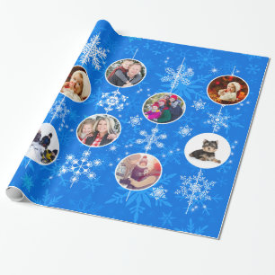 Papier Cadeau Photos de Noël ou de la famille Hanoukka