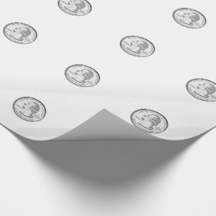 Papier Cadeau Pièce de monnaie quarte des Etats-Unis