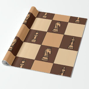 Papier Cadeau Pièces de plateau d'échecs
