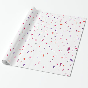 Papier Cadeau Pièces Terrazzo-Jaune Rose