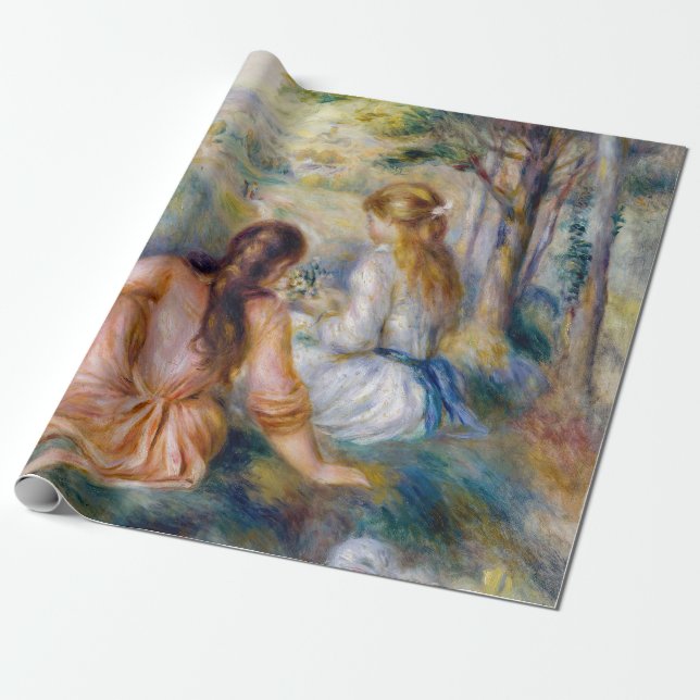 Papier Cadeau Pierre-Auguste Renoir - Dans le pré (Déroulé)