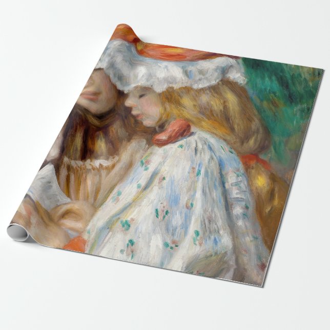Papier Cadeau Pierre-Auguste Renoir - Deux Filles Lecture (Déroulé)