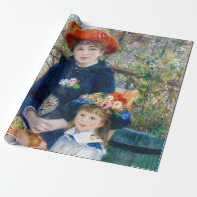 Papier Cadeau Pierre-Auguste Renoir - Deux soeurs sur la terrass (Déroulé)