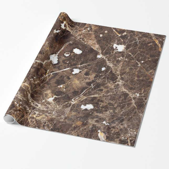 Papier Cadeau Pierre de marbre Brown antique (Déroulé)