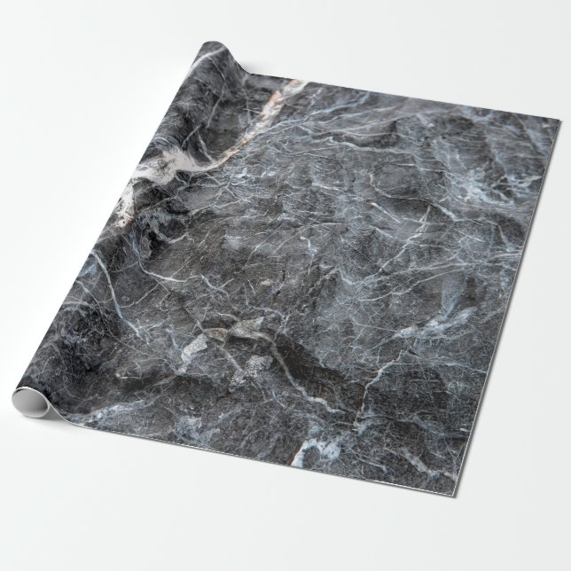 Papier Cadeau Pierre de marbre gris (Déroulé)