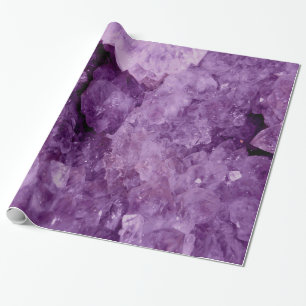 Papier Cadeau Pierre gemme de Geode d'améthyste