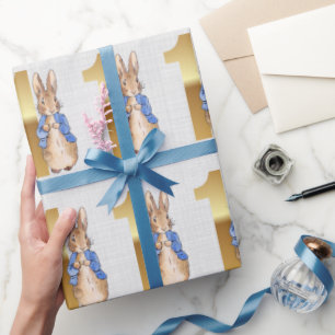 Papier Cadeau Pierre le lapin 1er anniversaire