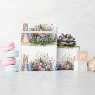 Papier Cadeau Pierre le lapin dans son jardin No 2