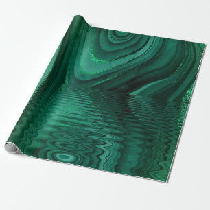 Papier Cadeau Pierre Mlachite verte Paysage Abstrait Malachite